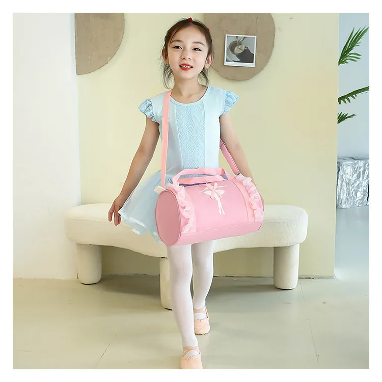 New Arrival Kids Dance Bag for Girls – Latin Ballet Print Backpack, Princess Single Shoulder Dance Bag