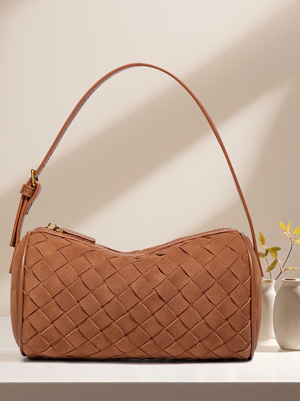 Suede Pillow Bag | Handwoven Shoulder Crossbody Bag