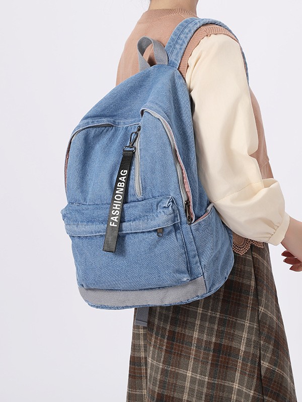 Denim Backpack | Classic Large Capacity Casual Backpack