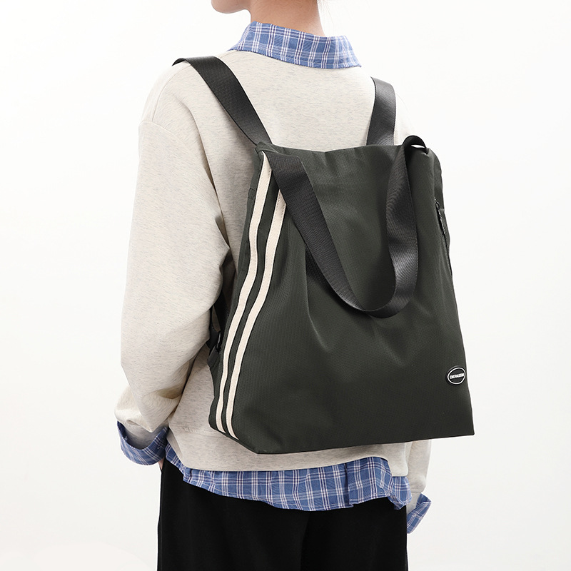 Workwear Striped Backpack | Original Niche Large Capacity Bag