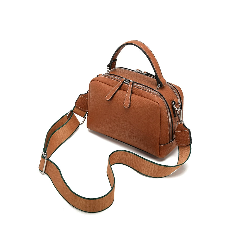 New Arrival Fashion Leather-Textured Boston Bag for Women – Versatile Niche Shoulder Crossbody Casual Handbag