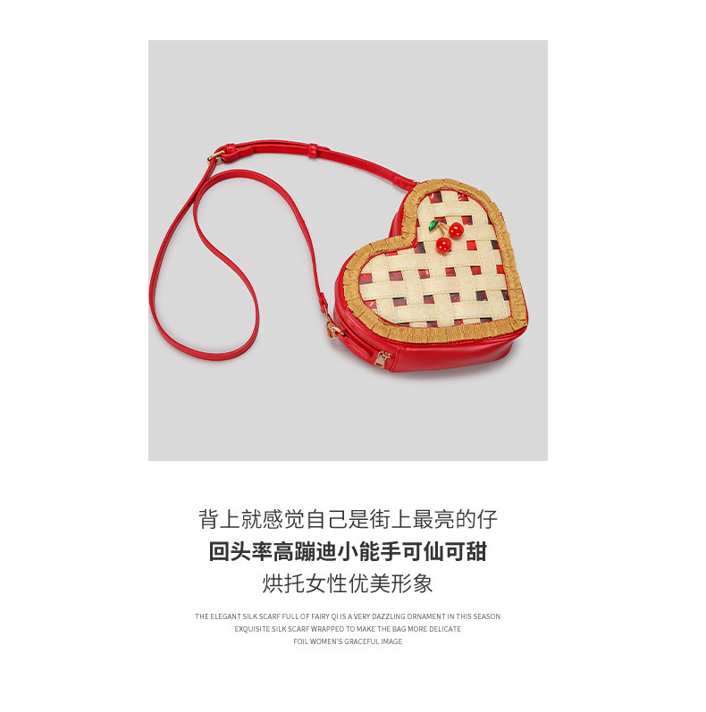 Crochet Heart Crossbody Bag | Cute Cartoon Kawaii Shoulder Bag