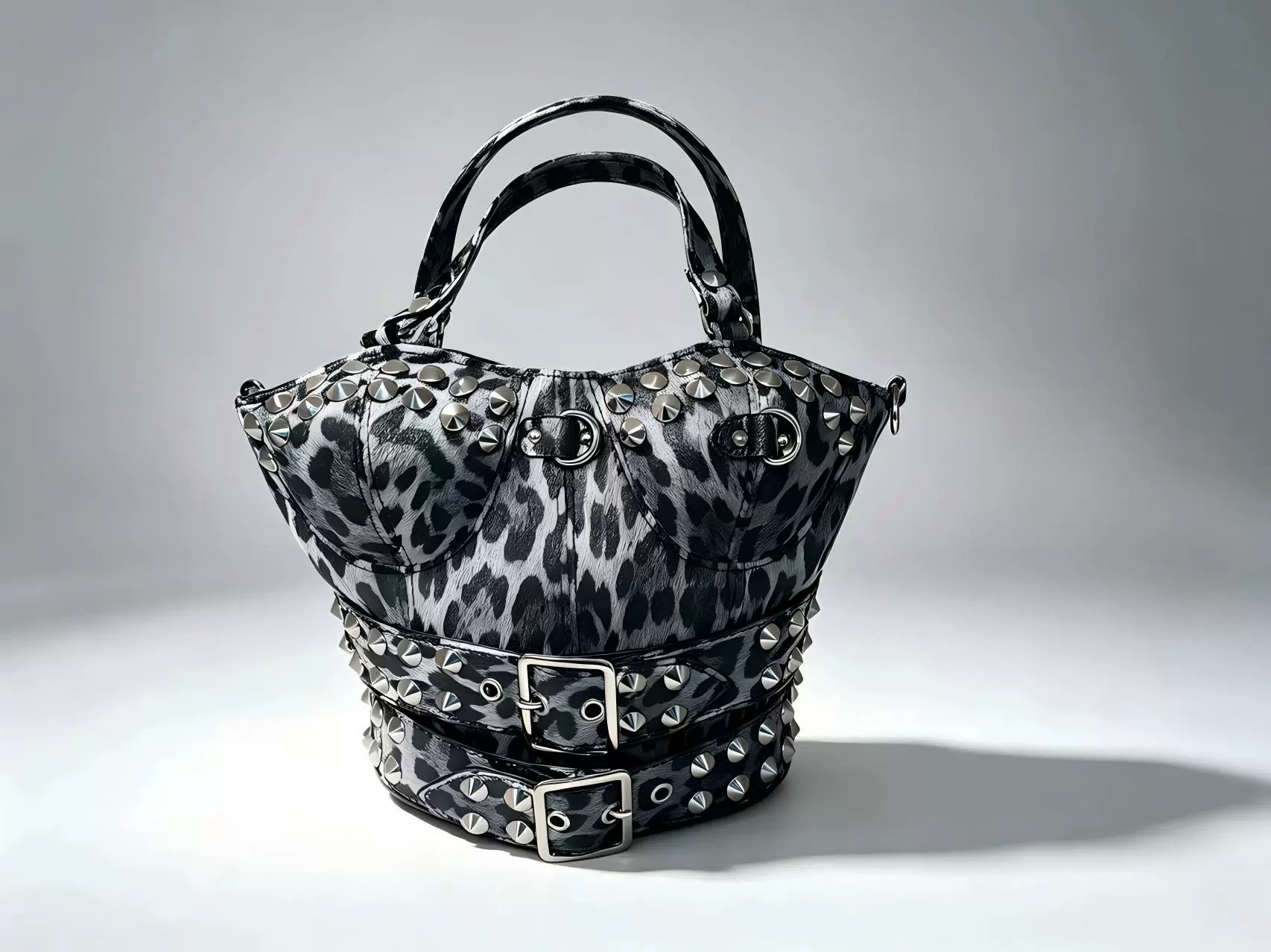 Studded Corset Bust Handbag | Punk Edgy Statement Purse