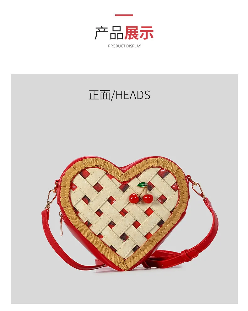 Crochet Heart Crossbody Bag | Cute Cartoon Kawaii Shoulder Bag
