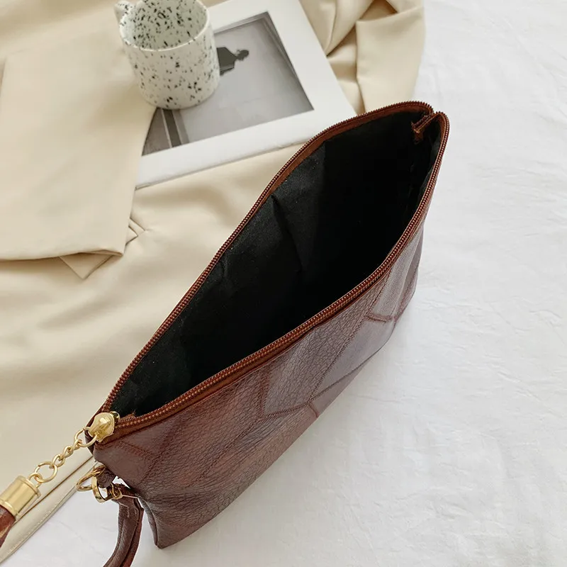 Fall/Winter Bestseller Textured Clutch Bag for Women – Vintage Pleated Tassel Underarm Shoulder Bag