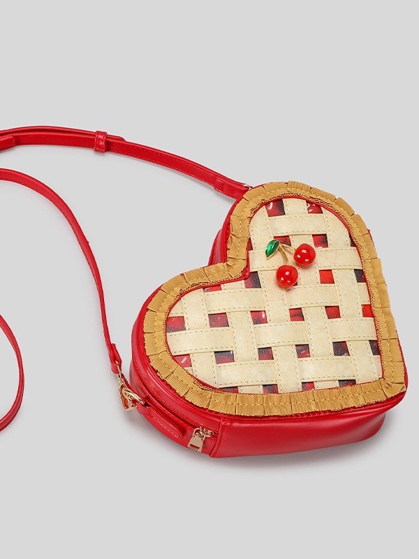 Crochet Heart Crossbody Bag | Cute Cartoon Kawaii Shoulder Bag