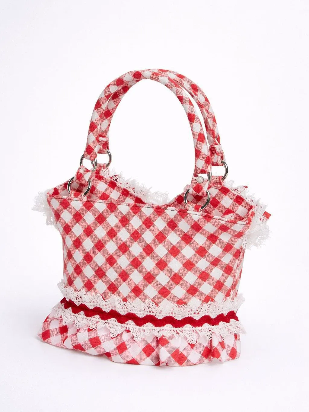 Plaid Bust-Shaped Bag | Lace Rose Sweet Crossbody Bag