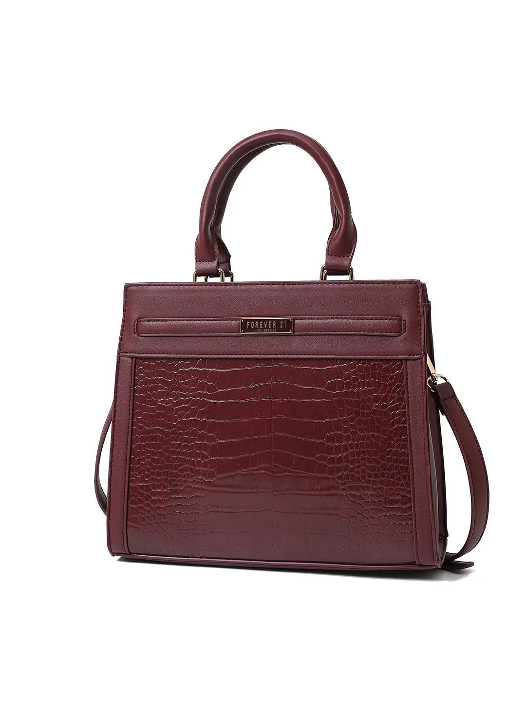 Croc-Textured Handbag | Large Capacity Crossbody Bag