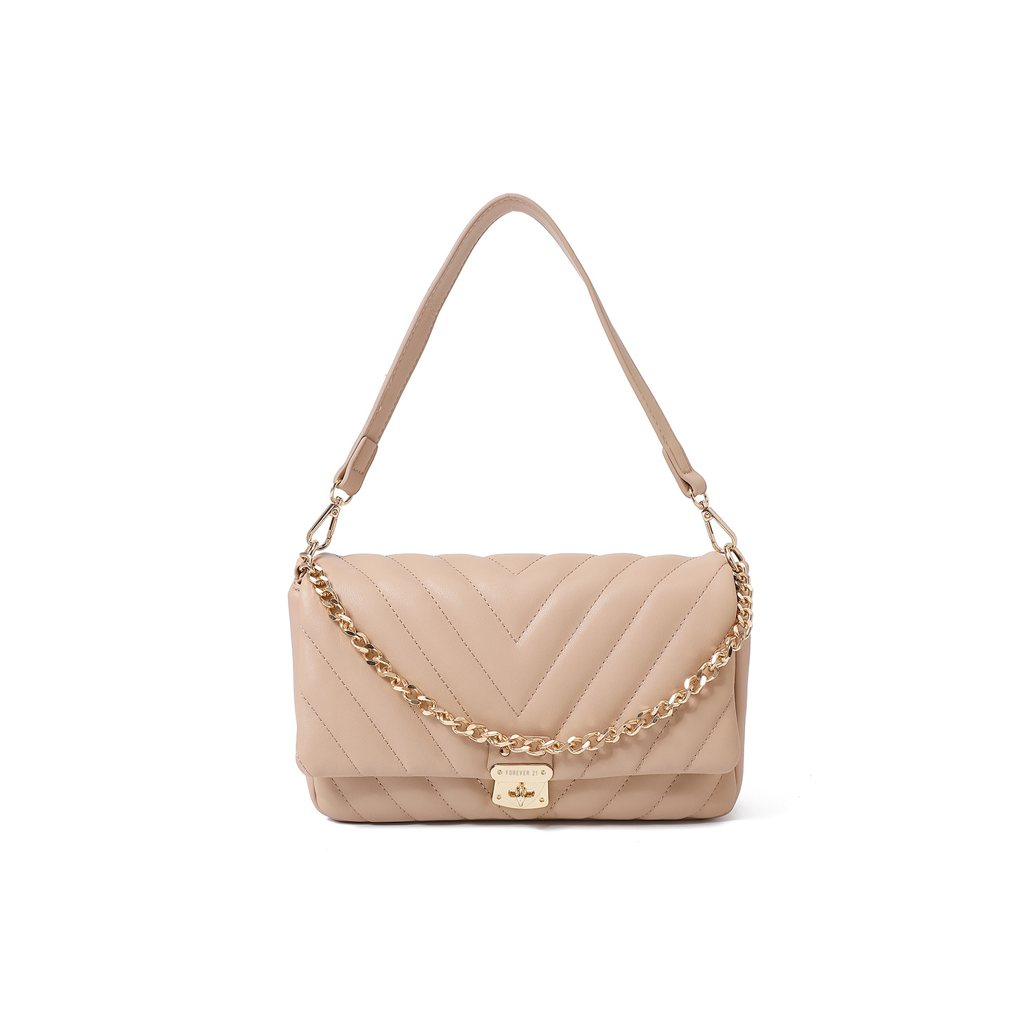 V-Quilted Small Square Bag | French Vintage Chain Shoulder Bag