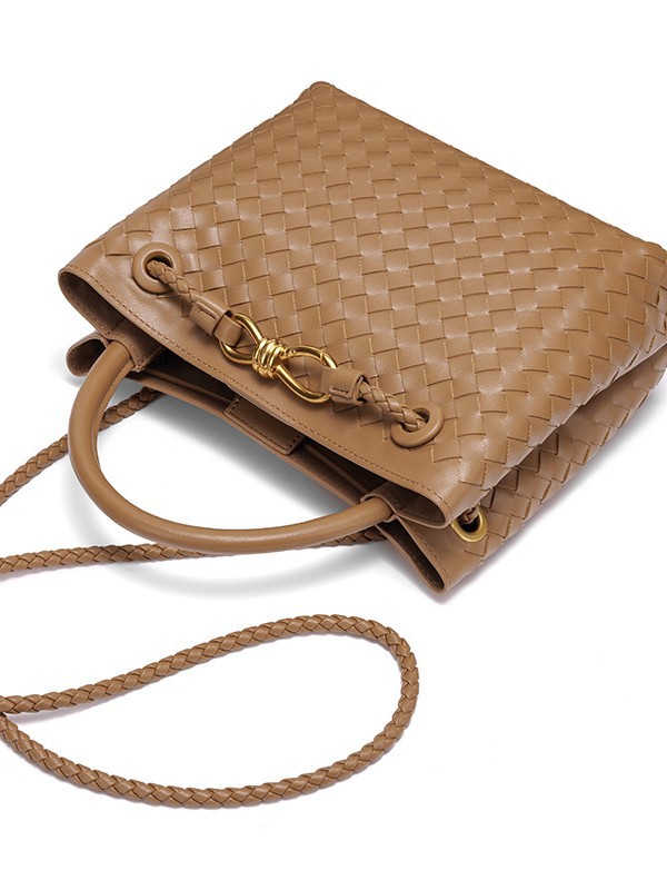 Woven Metal Buckle Tote | Premium Large Shoulder Bag