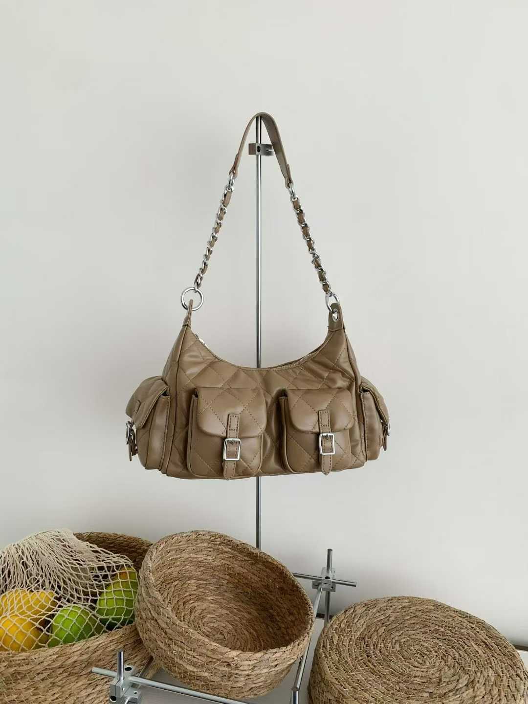 Quilted Chain Tote | Niche Underarm Shoulder Bag