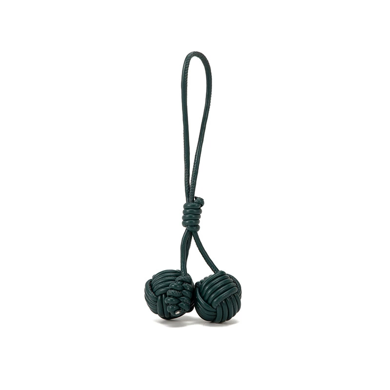Handwoven Snowball Bag Charm | Korean Style Bag Pendant