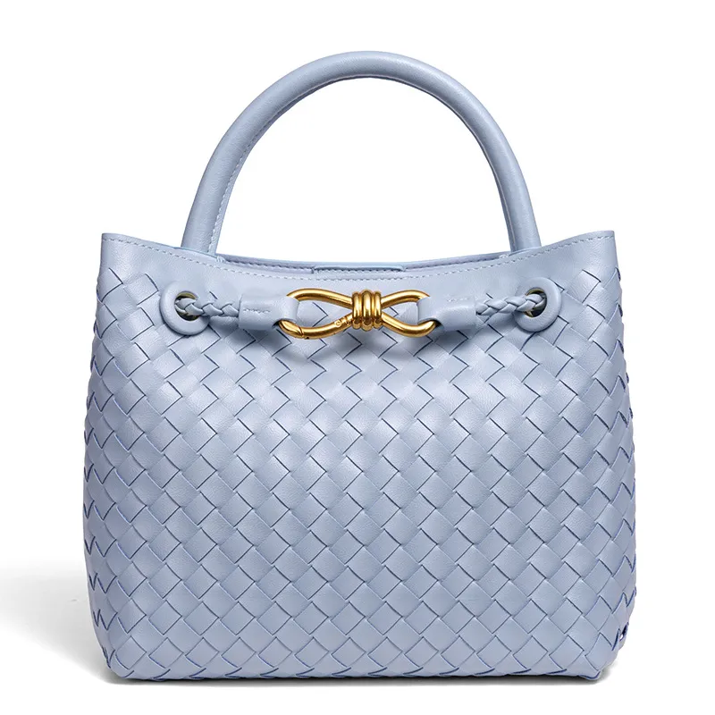 Woven Metal Buckle Tote | Premium Large Shoulder Bag