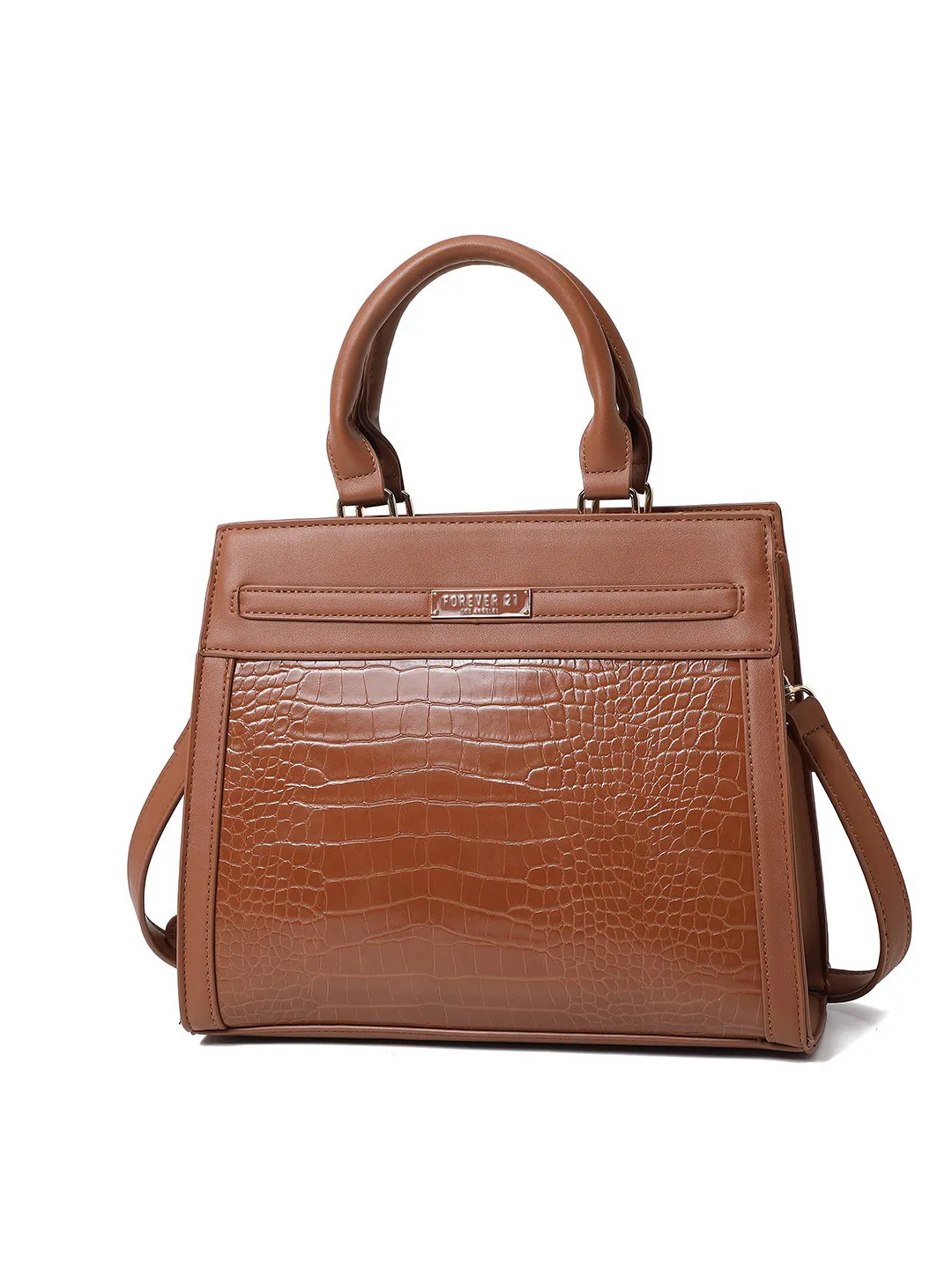 Croc-Textured Handbag | Large Capacity Crossbody Bag