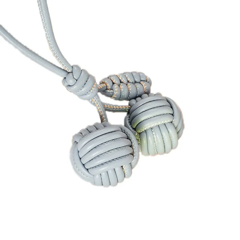 Handwoven Snowball Bag Charm | Korean Style Bag Pendant