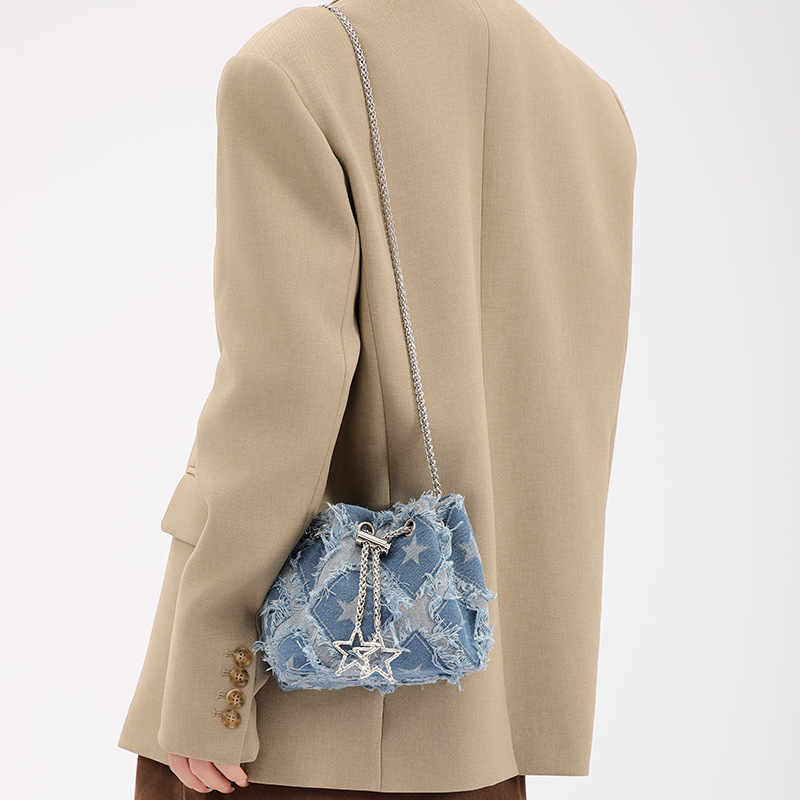 Gradient Star Denim Bag | Statement Small Crossbody Bag