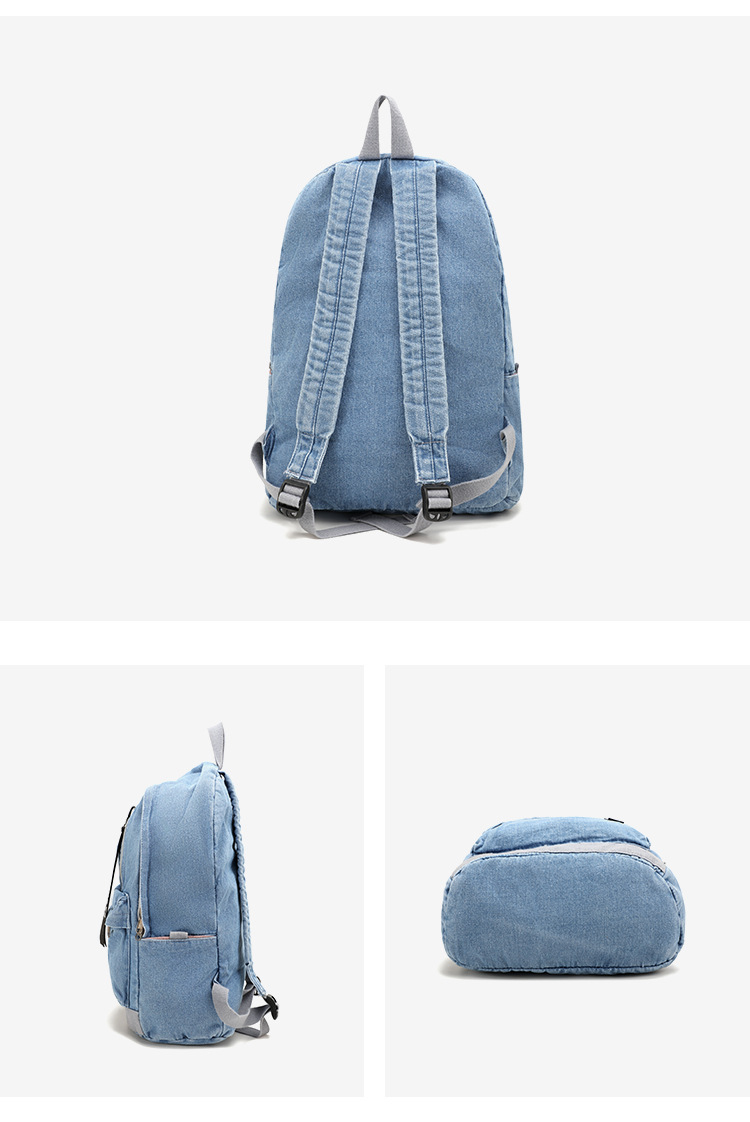 Denim Backpack | Classic Large Capacity Casual Backpack