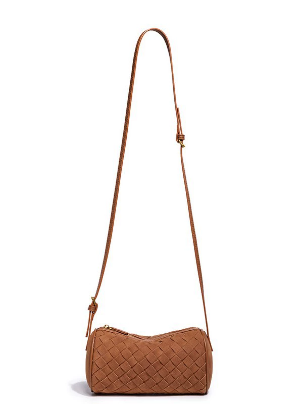 Suede Pillow Bag | Handwoven Shoulder Crossbody Bag