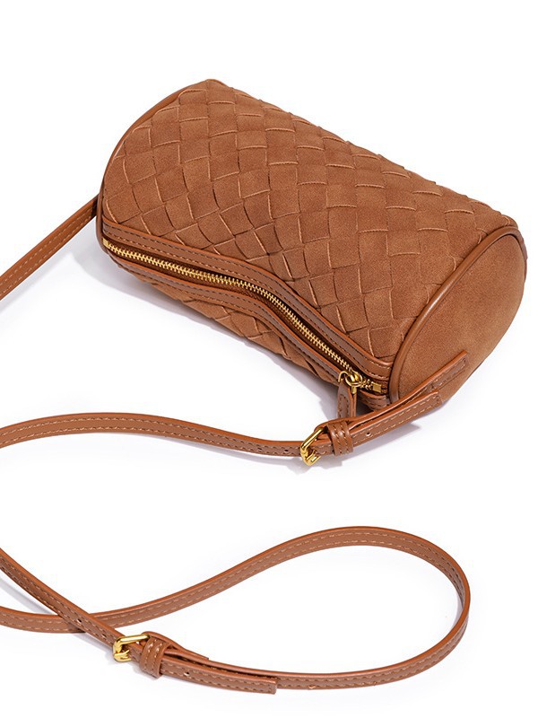 Suede Pillow Bag | Handwoven Shoulder Crossbody Bag