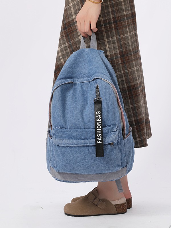 Denim Backpack | Classic Large Capacity Casual Backpack