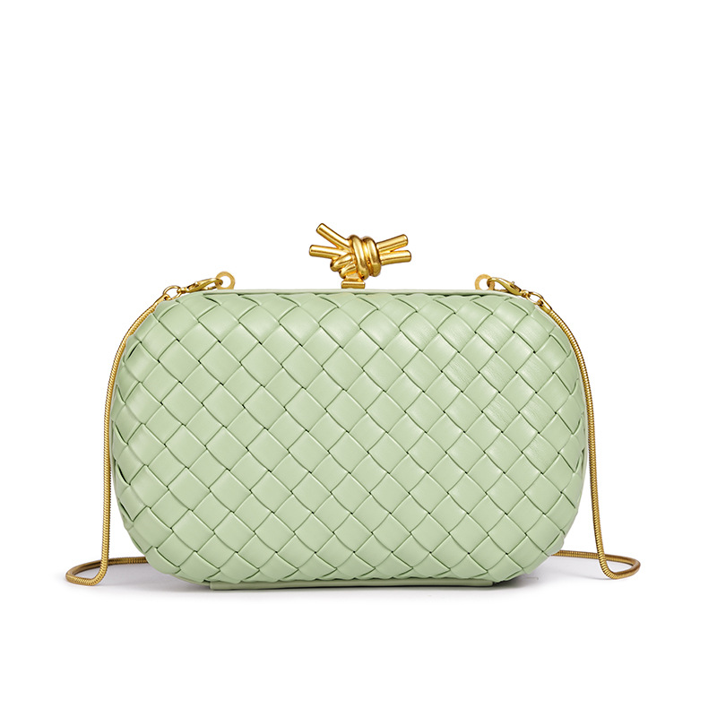 Woven Quilted Clutch | Chain Shoulder Crossbody Bag