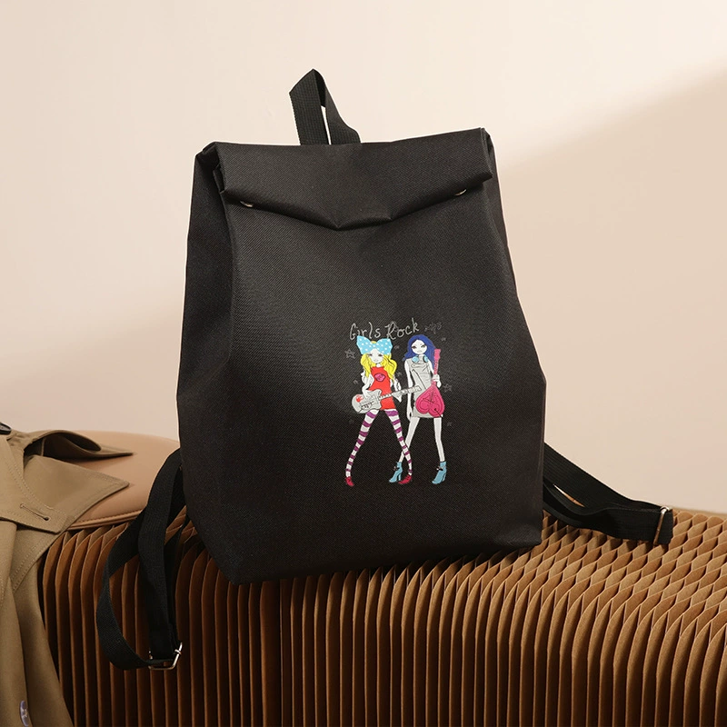 Anime Print Backpack | Cute Student Bucket Shoulder Bag