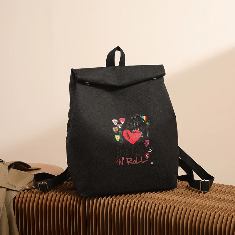 Anime Print Backpack | Cute Student Bucket Shoulder Bag